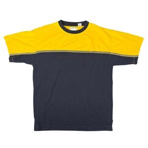 Vintage Point Zero Colorblock T-Shirt Mens Crew Neck Short Sleeve Casual Top